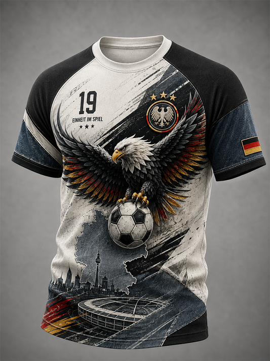 Herren-Fußball-T-Shirt mit kurzen Ärmeln