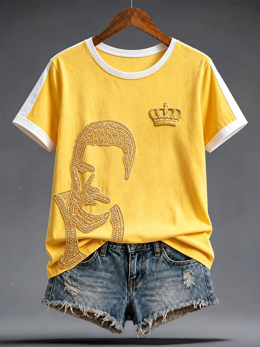 Damen-T-Shirt mit Kunstprint „UK Music Lover“