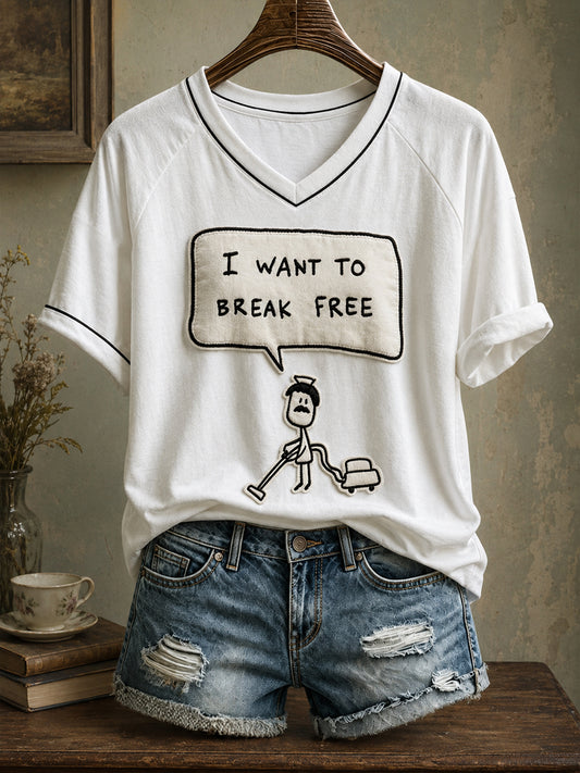 Damen-T-Shirt mit Kunstprint „UK Music Lover“