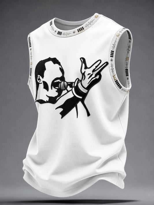 UK-Musik-Liebhaber-Kunst bedruckte Tanktops für Männer