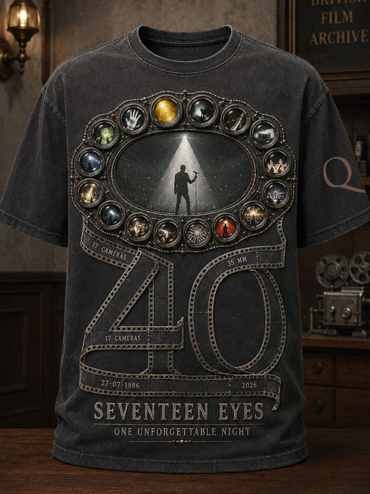 Herren-T-Shirt mit Kunstprint zum Thema britische Musik
