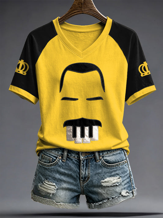 Damen-T-Shirt mit Kunstprint „UK Music Lover“