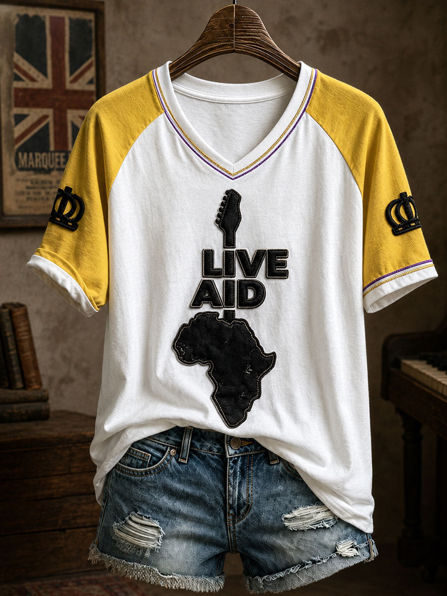 Damen-T-Shirt mit Kunstprint „UK Music Lover“