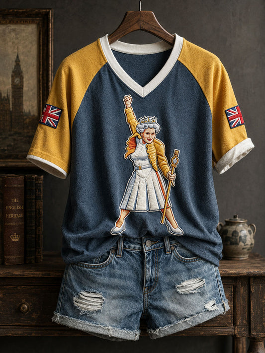 Damen-T-Shirt mit Kunstprint „UK Music Lover“