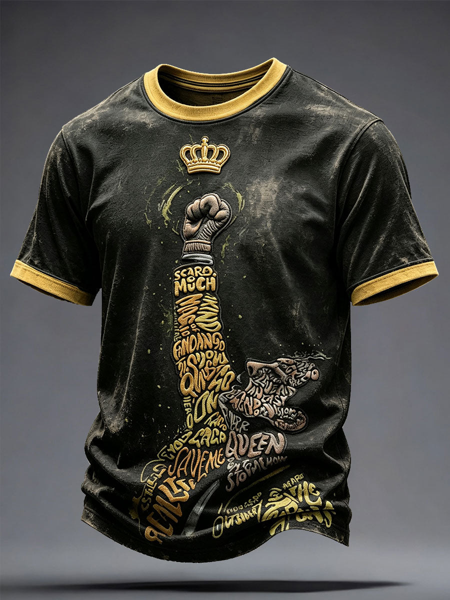 Herren-T-Shirt mit Kunstprint zum Thema britische Musik