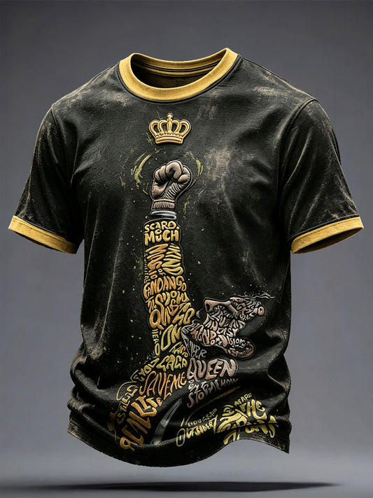 Herren-T-Shirt mit Kunstprint zum Thema britische Musik