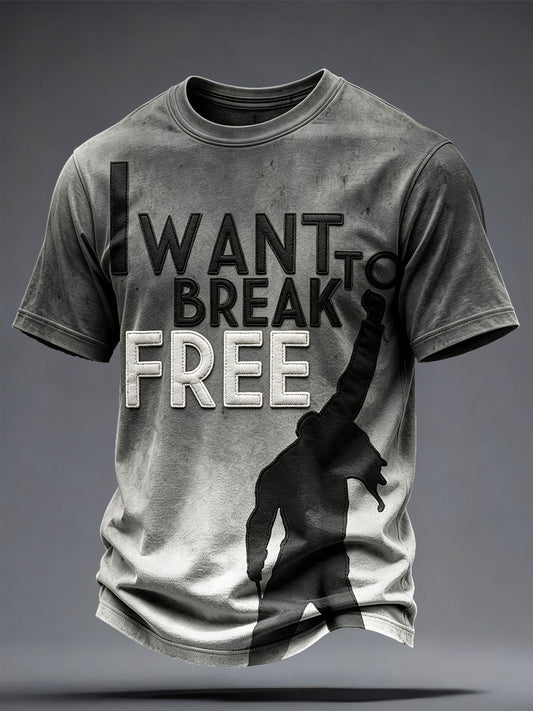 Herren-T-Shirt mit Kunstprint zum Thema britische Musik