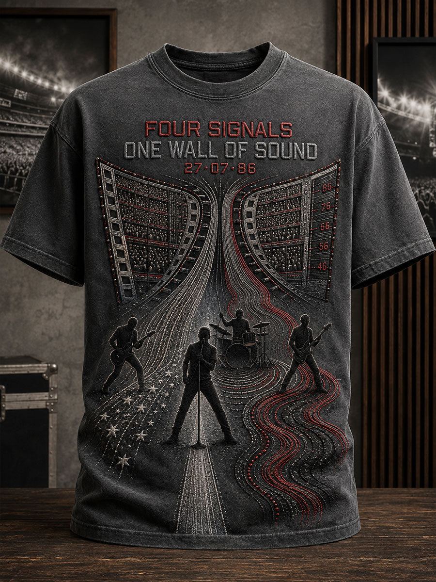 Herren-T-Shirt mit Kunstprint zum Thema britische Musik