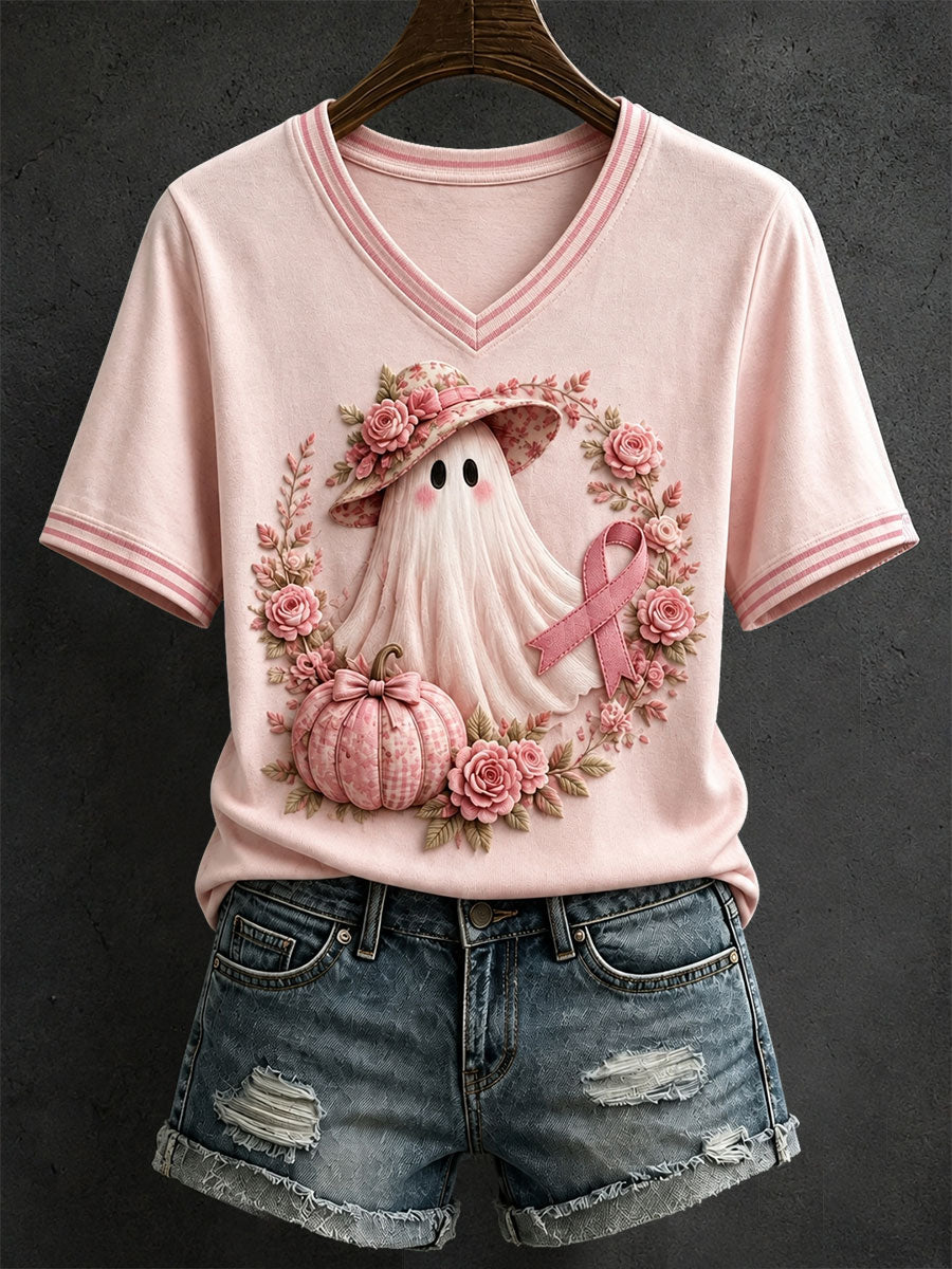 Rosa Halloween-T-Shirt für Frauen