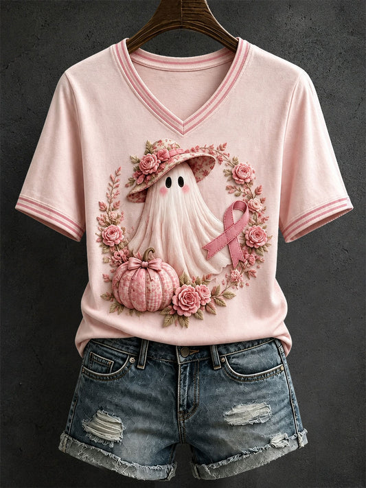 Rosa Halloween-T-Shirt für Frauen