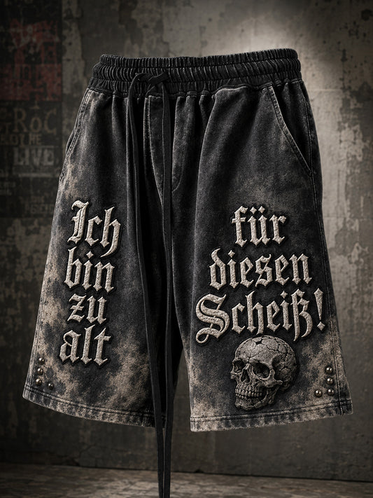 Herren-Ich-bin-zu-alt-für-diesen-Scheiß-Witzige-Shorts