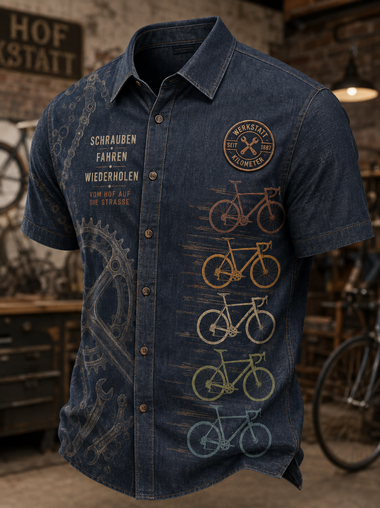 Herrenradfahrerkultur-Shirt mit kurzen Ärmeln