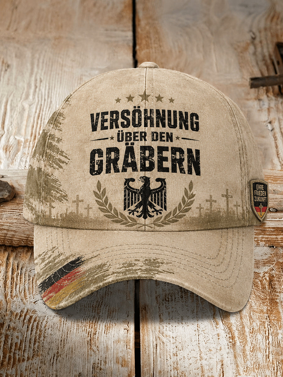 Herren-Kappe mit grafischem Slogan zum Veteranengedenken