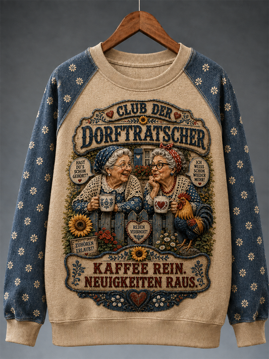Damen-Sweatshirt mit humorvollem Spruch und Raglanärmeln