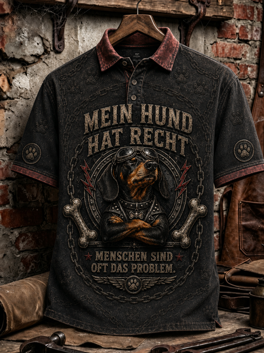 Herren-Humoristisches Slogan-Kurzarm-Shirt