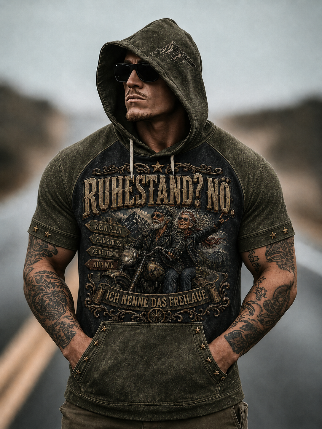 Lässiges Top im Vintage-Stil mit humorvollem Spruch