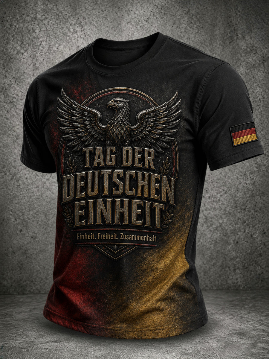 Herren-Tag der Deutschen Einheit-Print-T-Shirt