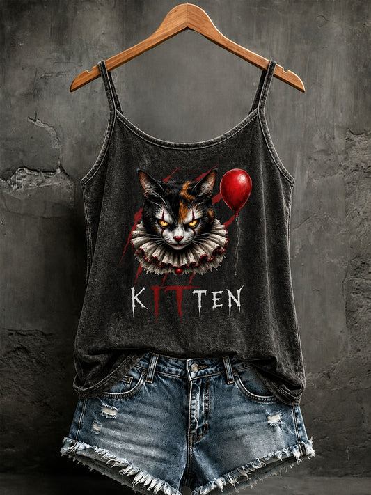 Freizeit weste der bösen Katze Halloween für Frauen