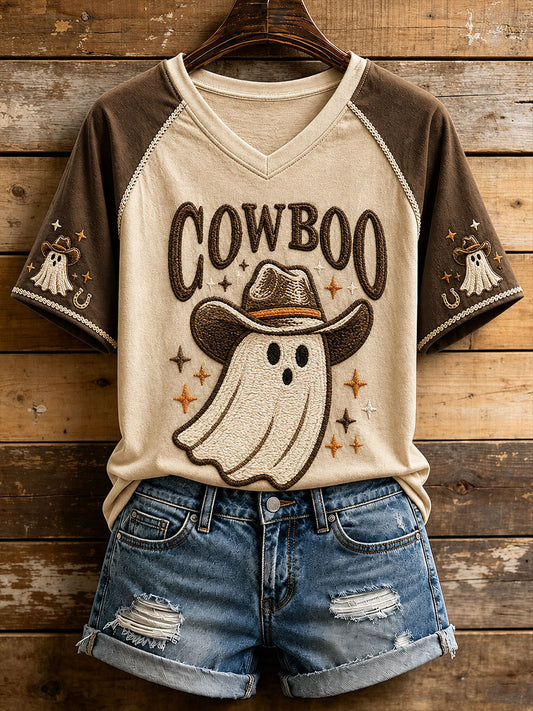 Frauen-T-Shirt mit V-Ausschnitt