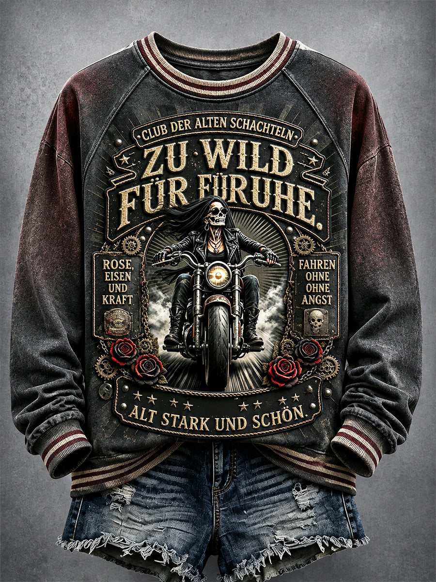Damen-Sweatshirt in Schwarz mit Motiv zur Frauenempowerment-Botschaft im Casual-Style