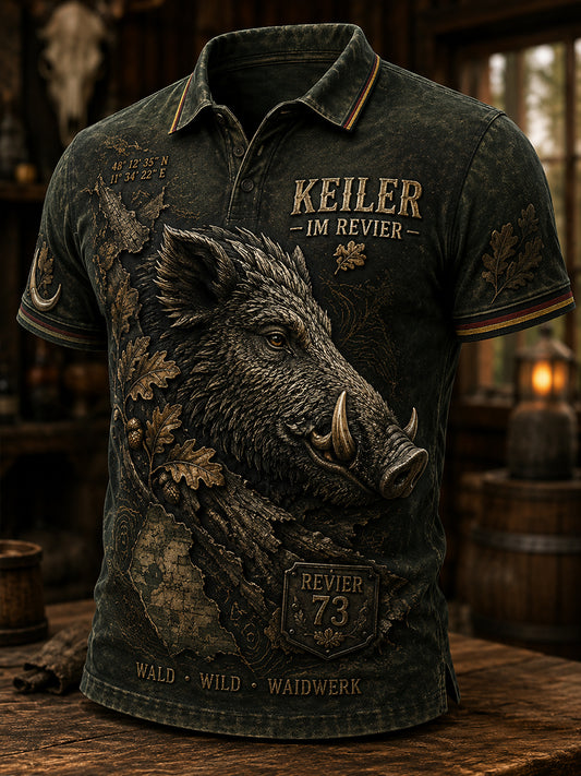 Herren-T-Shirt mit kurzen Ärmeln zur deutschen Jagdsaison