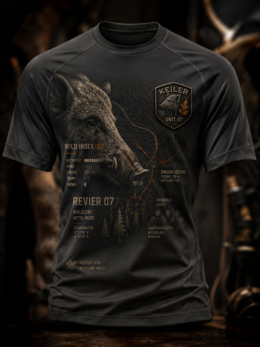 Herren-T-Shirt mit kurzen Ärmeln zur deutschen Jagdsaison