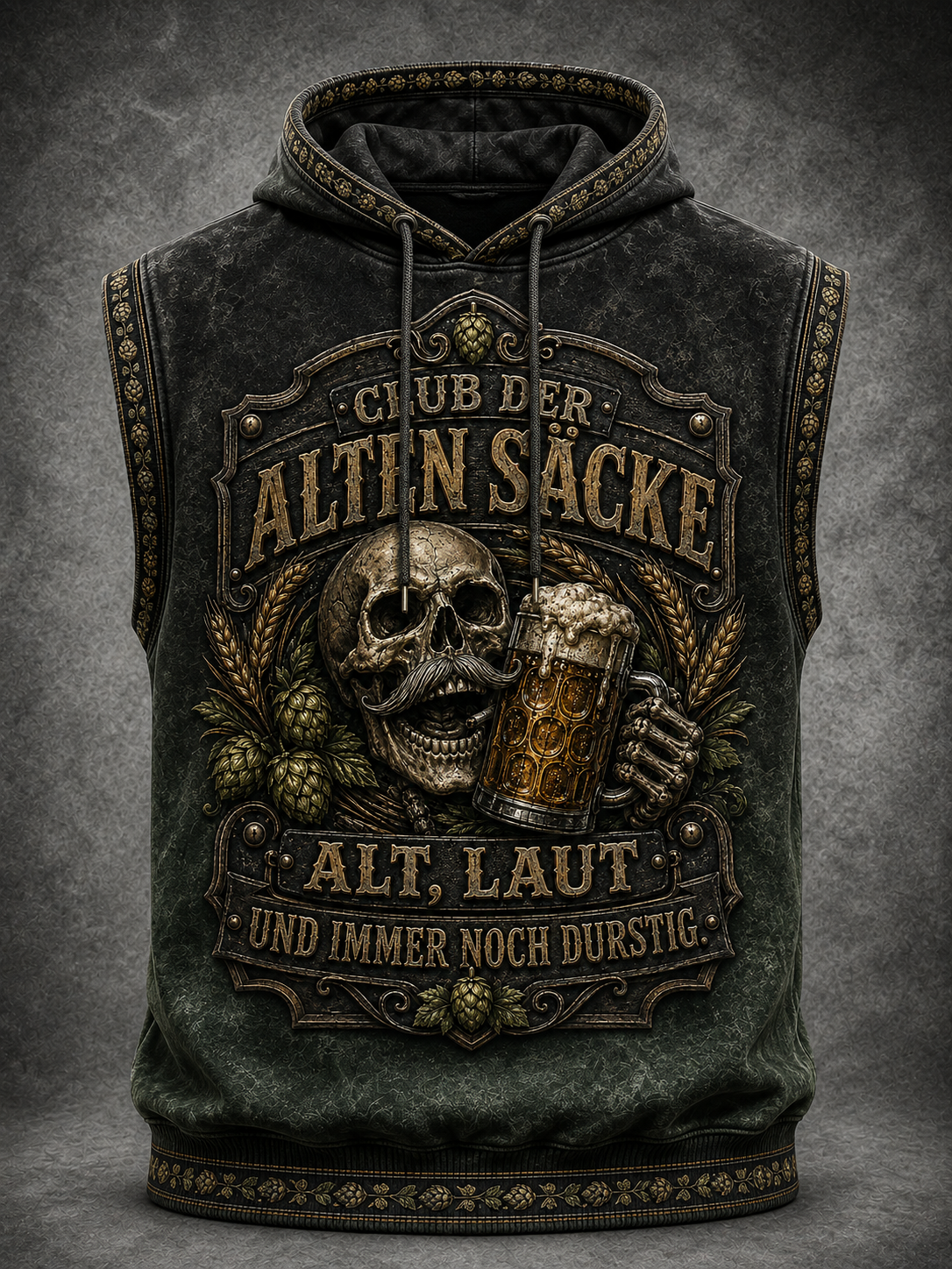 Humorvoller Slogan Unisex Lässiges Kapuzen-Top ohne Ärmel