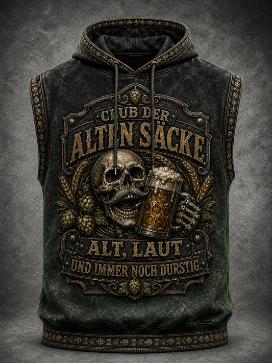 Humorvoller Slogan Unisex Lässiges Kapuzen-Top ohne Ärmel