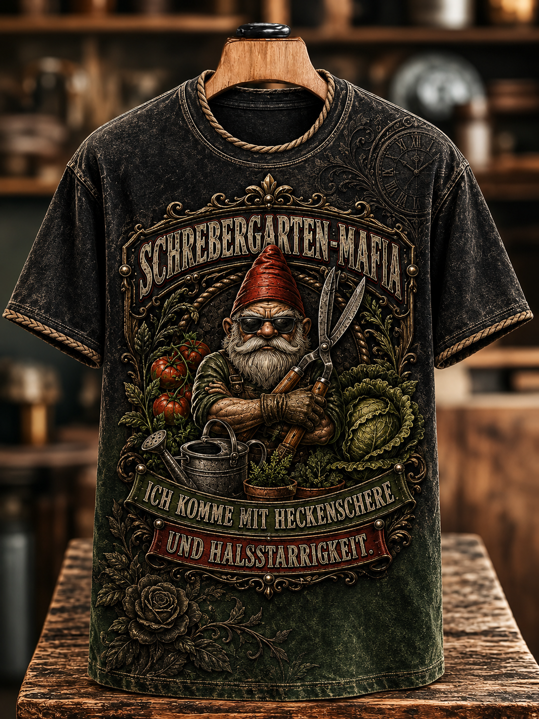 Herren-T-Shirt mit humorvollem Spruch und kurzen Ärmeln