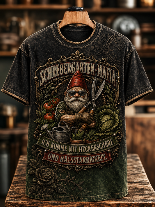 Herren-T-Shirt mit humorvollem Spruch und kurzen Ärmeln