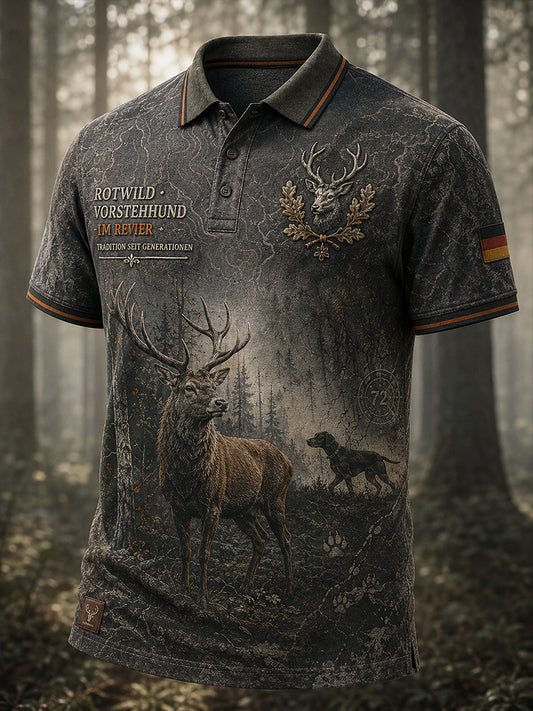 Herren-Hemd mit Kurzärmeln für die deutsche Jagdsaison