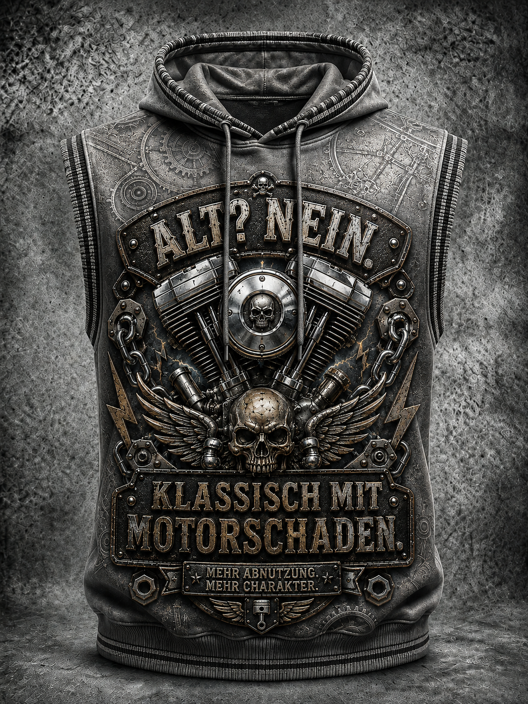 Humorvoller Slogan Unisex Lässiges Kapuzen-Top ohne Ärmel