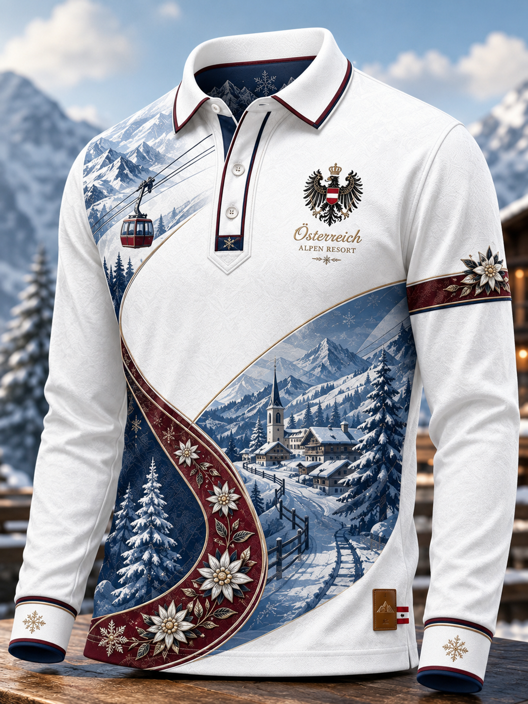 Herren-Langarmhemd im österreichischen Landhausstil