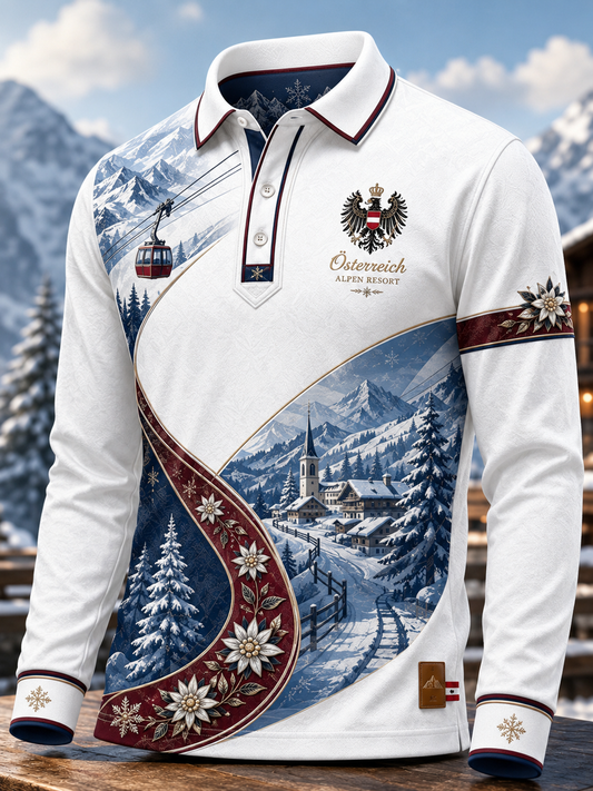 Herren-Langarmhemd im österreichischen Landhausstil