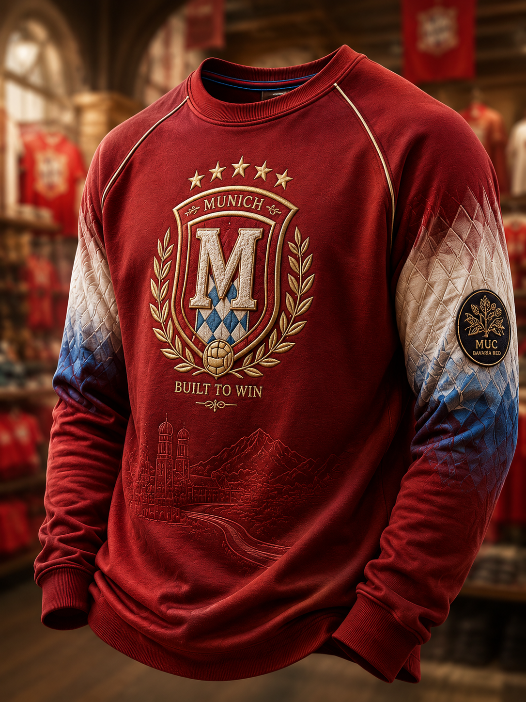 Herren-T-Shirt von Bayern München mit langen Ärmeln