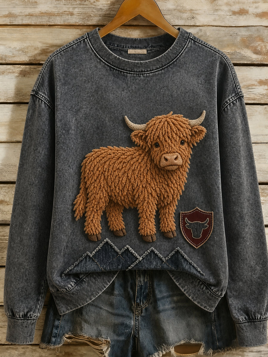Retro Animal Print lässig und bequem Sweatshirt