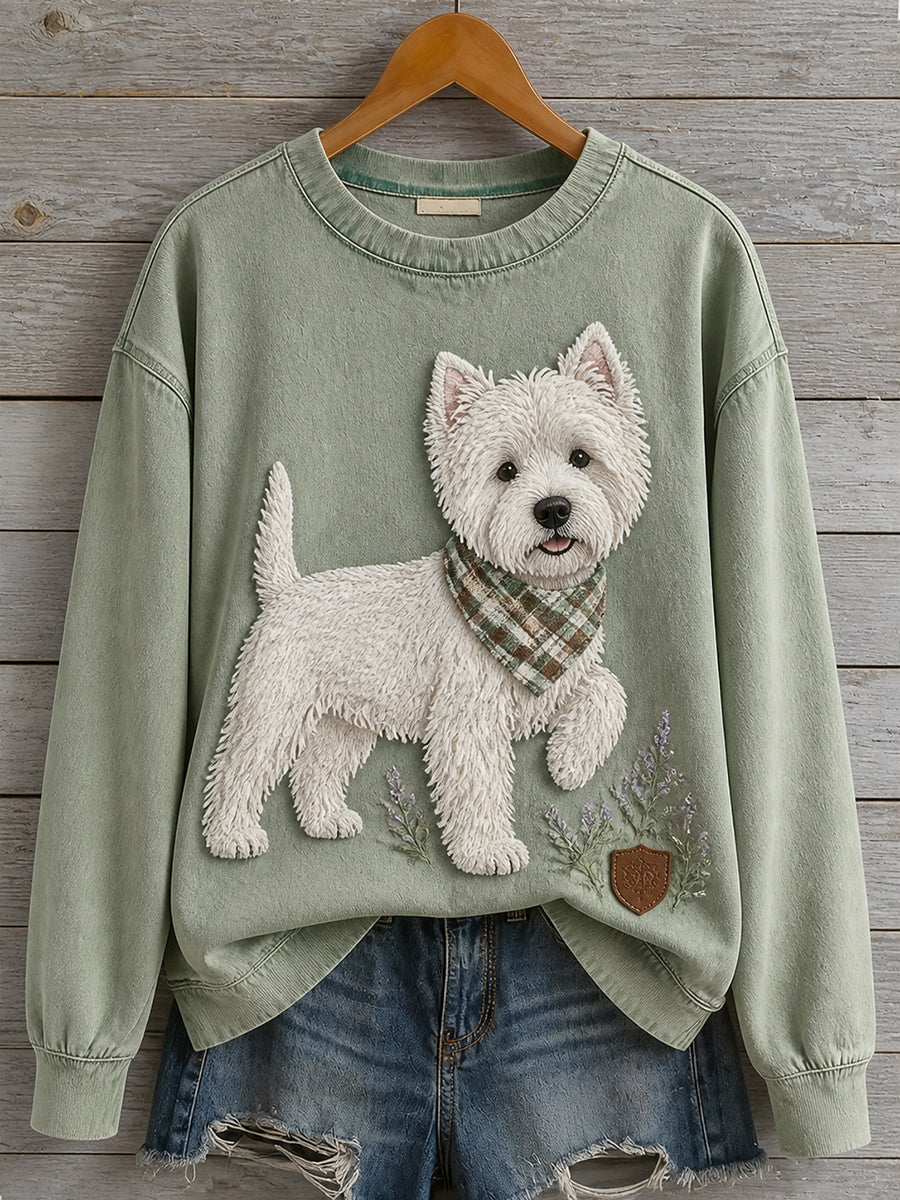 Retro-Sweatshirt mit Animal-Print, lässig und bequem