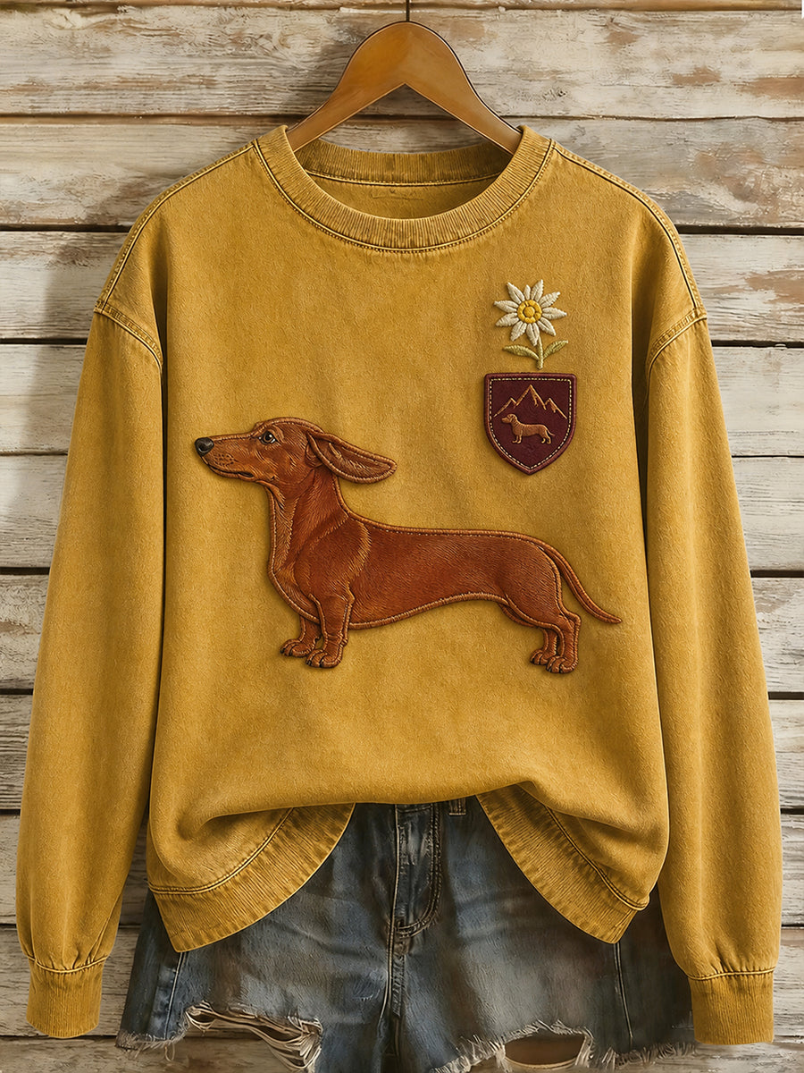 Retro-Sweatshirt mit Animal-Print, lässig und bequem