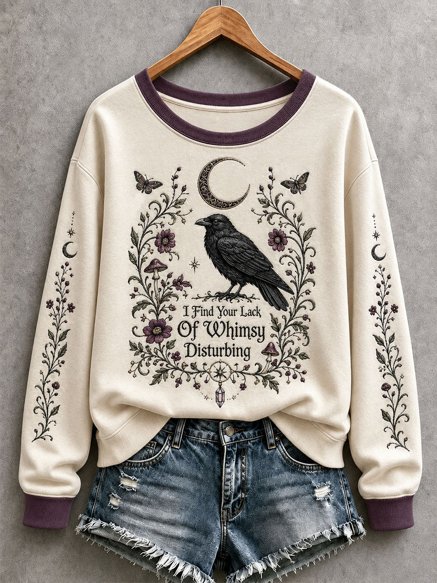 Damen-Sweatshirt mit dem Spruch „Ich finde Ihren Mangel an Verspieltheit beunruhigend“