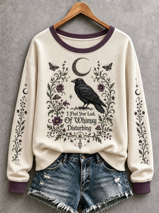 Damen-Sweatshirt mit dem Spruch „Ich finde Ihren Mangel an Verspieltheit beunruhigend“