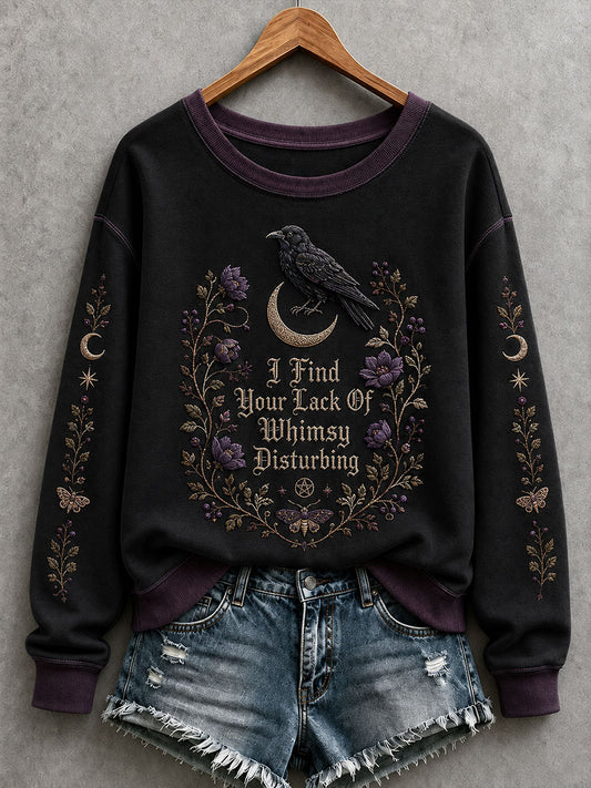 Damen-Sweatshirt mit dem Spruch „Ich finde Ihren Mangel an Verspieltheit beunruhigend“