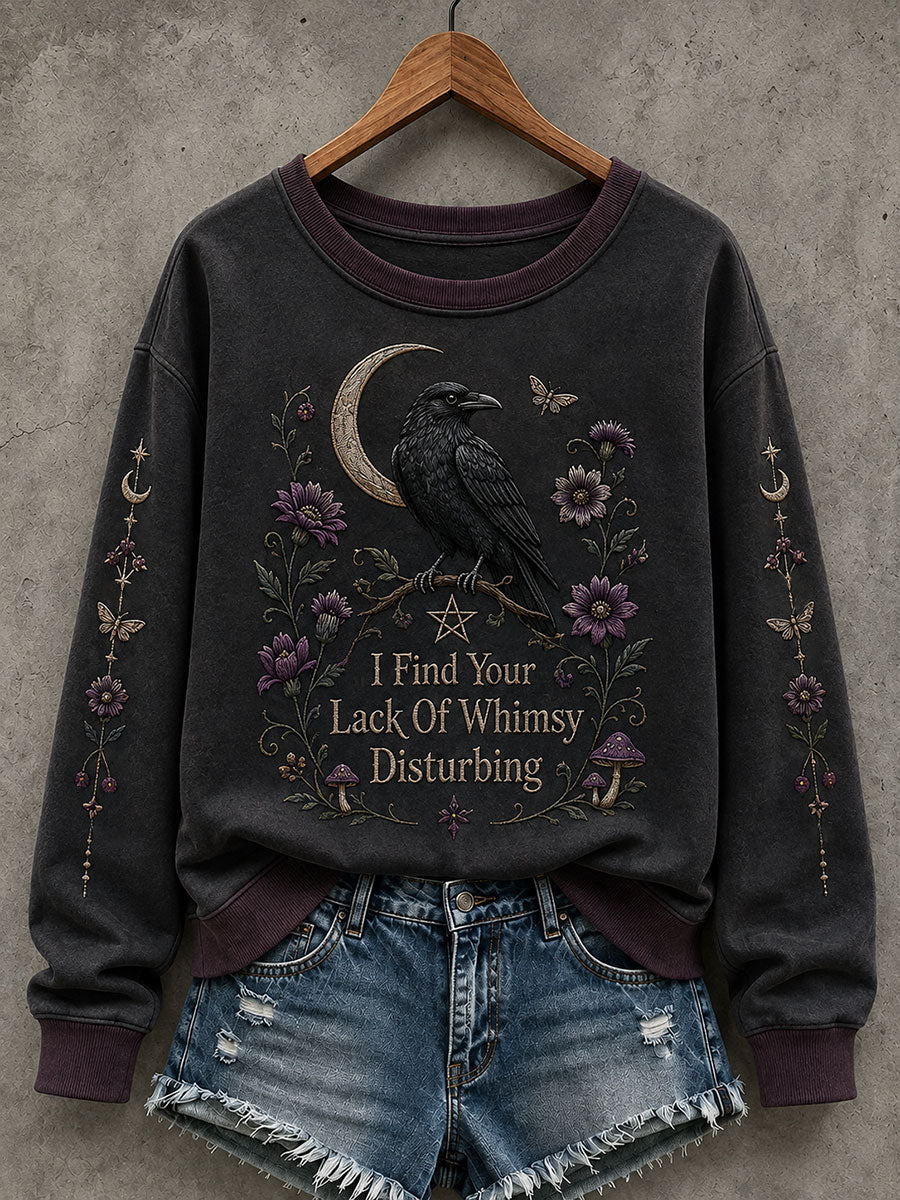 Damen-Sweatshirt mit dem Spruch „Ich finde Ihren Mangel an Verspieltheit beunruhigend“