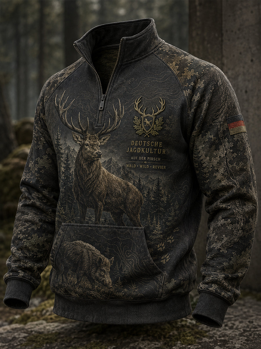 Herren-T-Shirt mit Langarm zur deutschen Jagdsaison