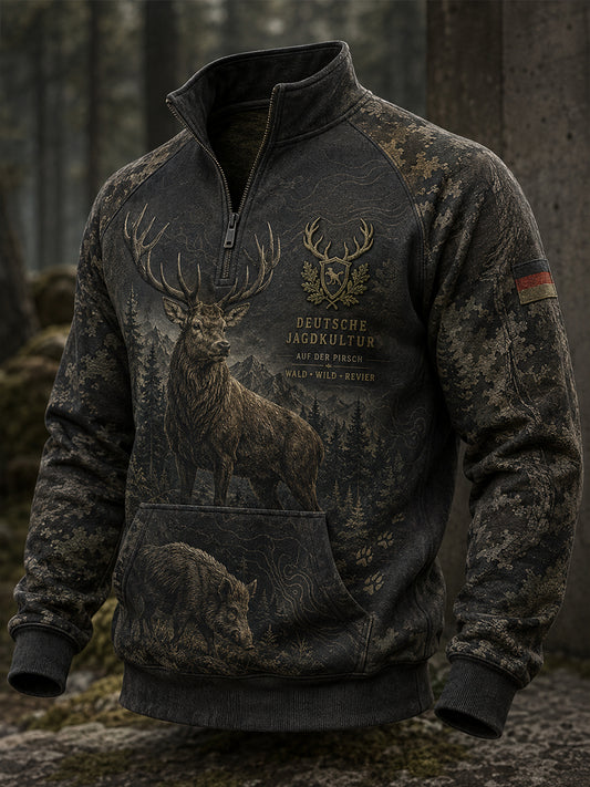 Herren-T-Shirt mit Langarm zur deutschen Jagdsaison