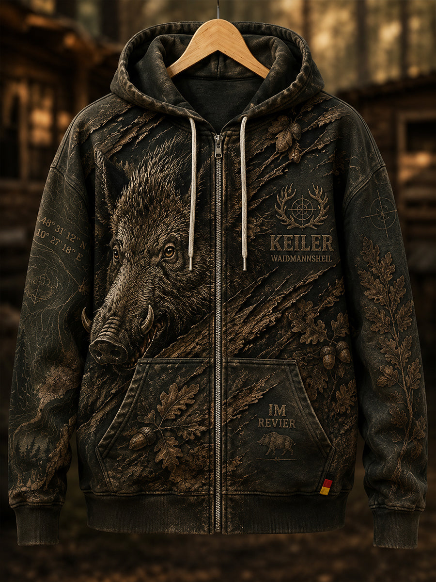 Damen-Hoodie mit Reißverschluss für die deutsche Jagdsaison