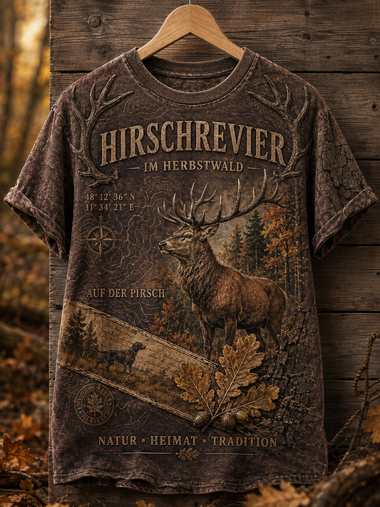 Damen-T-Shirt mit kurzen Ärmeln zur deutschen Jagdsaison