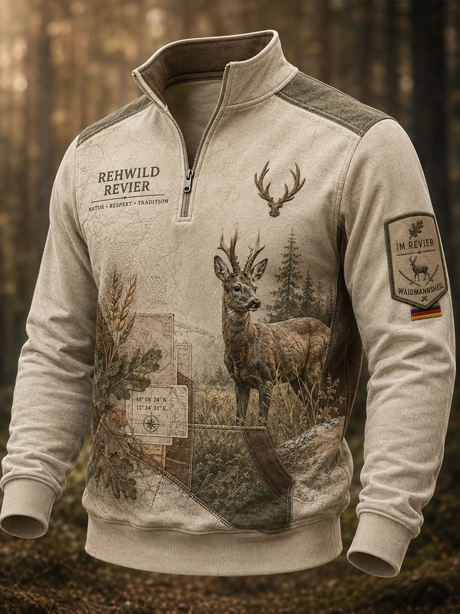 Herren-T-Shirt mit Langarm zur deutschen Jagdsaison