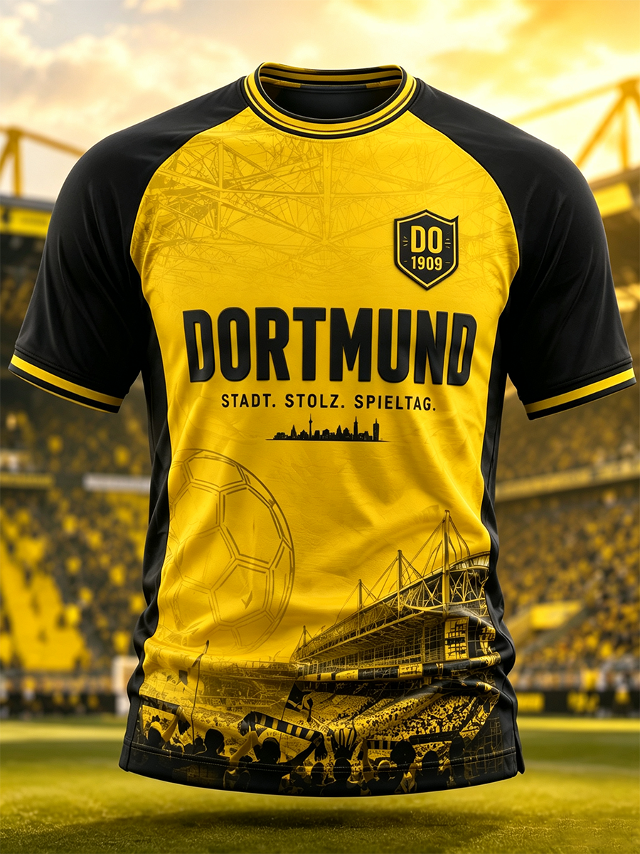 Herren-T-Shirt Dortmund mit kurzen Ärmeln