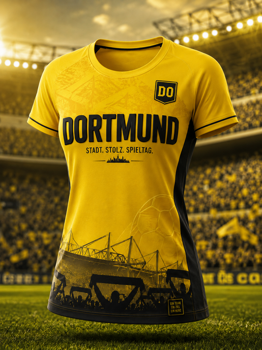 Damen-T-Shirt Dortmund mit kurzen Ärmeln