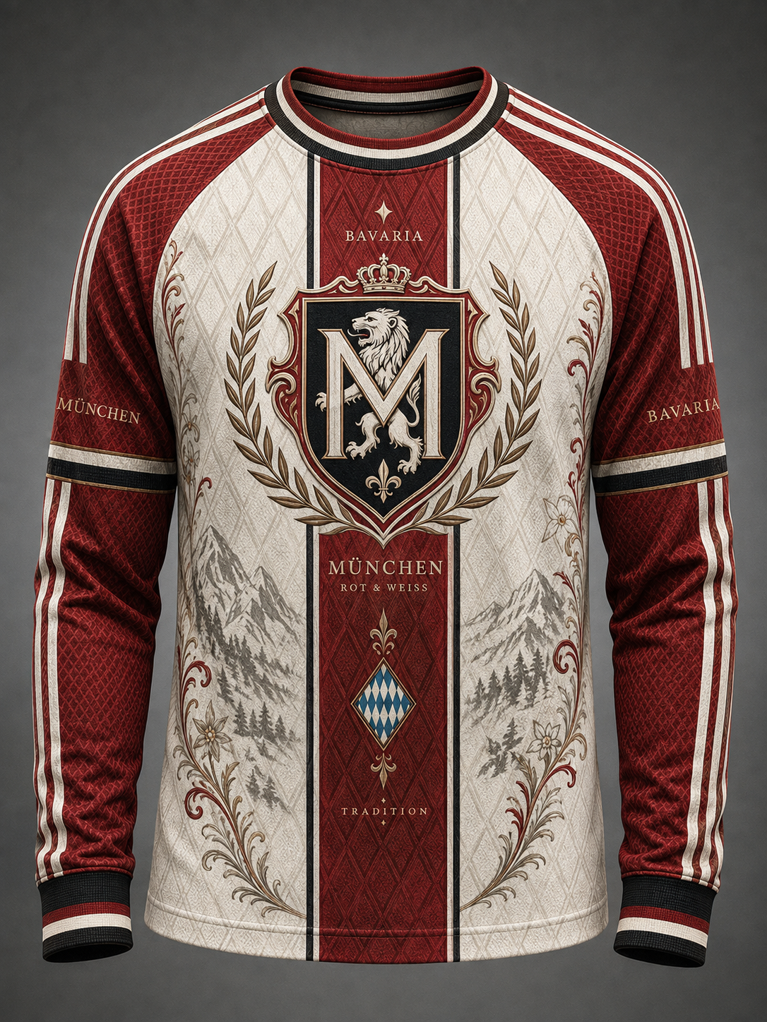 Herren Bayern München Langarm T-Shirt